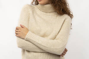 Женский свитер One Size бежевый Karon ЦБ-00233293