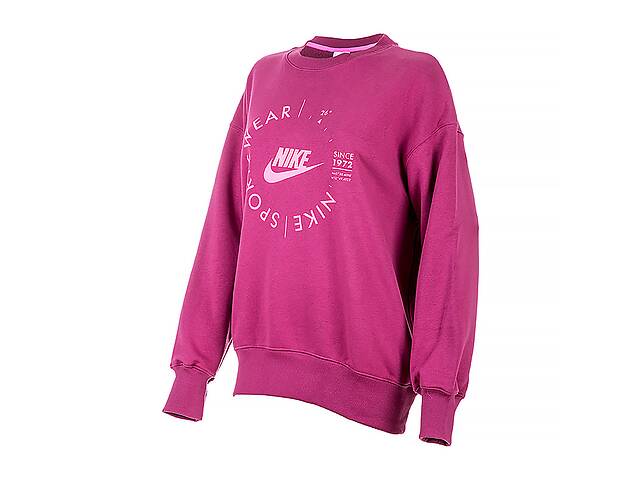 Женский Свитшот Nike W NSW FLC OS CREW PRNT SU Розовый S (7dFD4234-653 S)