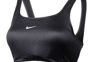 Женский Топ Nike W NK DF SWSH SHINE BRA Черный XS (DD1438-010)