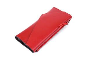 Жіночий місткий гаманець GRANDE PELLE 11368 Червоний 21х10х2 см