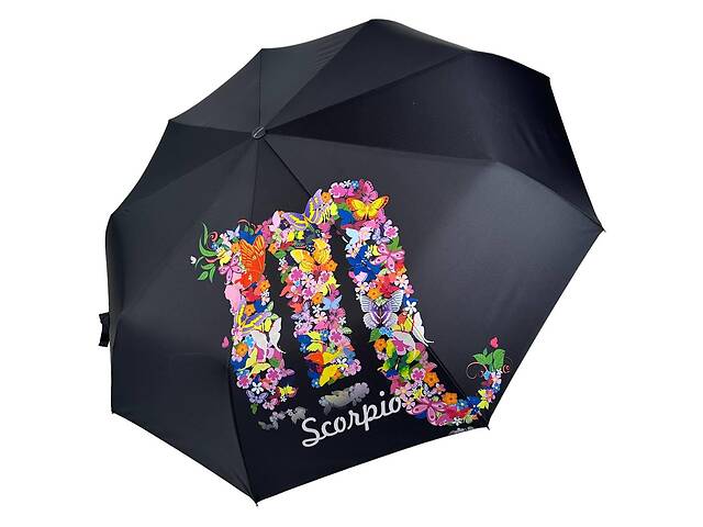Женский зонт-автомат 'Зодиак' в подарочной упаковке с платком от Rain Flower Скорпион Scorpio (mini) 01040-5