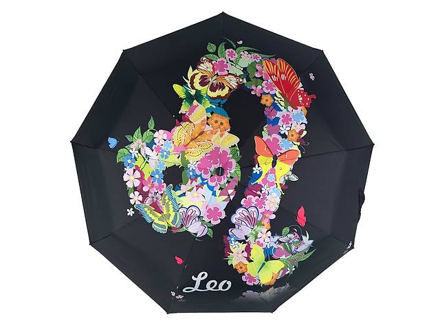 Женский зонт-автомат 'Зодиак' в подарочной упаковке с платком от Rain Flower Лев Leo 01040-11