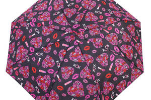 Женский зонт Ferre Milano Черно-розовый (LA-542F)