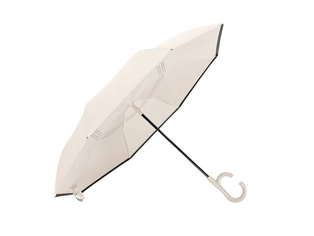 Женский зонт наоборот Up-Brella 1166 Бежевый (11203-63758)