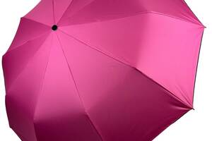 Женский зонт полуавтомат на 10 спиц антиветер с принтом городов внутри от Bellissimo розовый М 0628-6