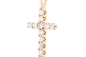 Золотой крестик с бриллиантами пб0177cha Оникс