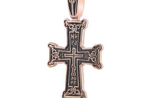 Золотой православный крест Голгофа п02655 Оникс