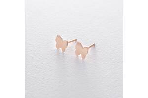 Золоті сережки-пусети Метелики с06042 Онікс