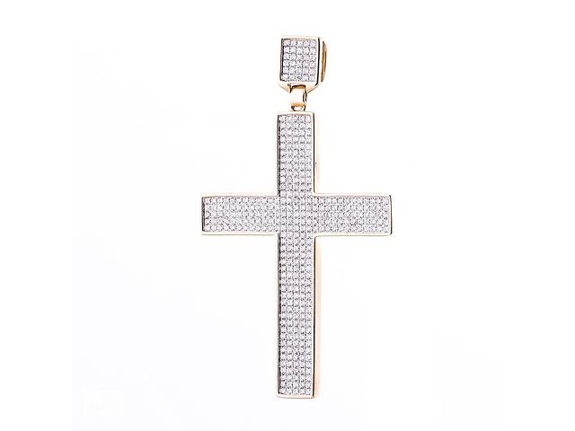 Золотой крест с бриллиантами cp615gm Оникс
