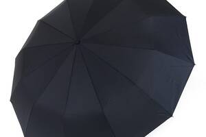 Зонт автомат унисекс прямая ручка Parachase №3260 на 12 спиц Черный