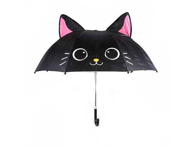 Зонт детский UM52610 трость (Котик чёрный)