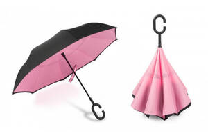Зонт наоборот Up-brella зонт обратного сложения Розовый (258510)