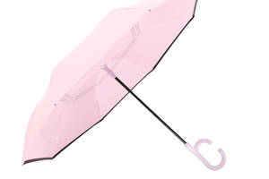 Зонт наоборот женский Up-Brella 1166 Pink обратного сложения