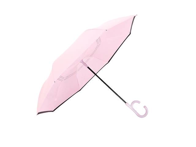 Зонт наоборот женский Up-Brella 1166 Pink обратного сложения