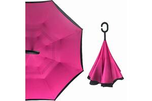 Зонт обратного сложения Up-Brella Розово-Красный (2907-13308a)