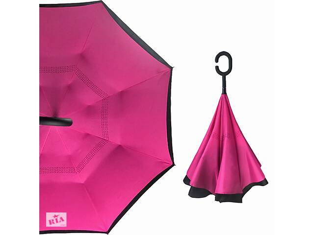 Зонт обратного сложения Up-Brella Розово-Красный (2907-13308a)