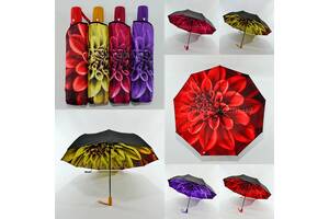 Зонт парасолька з подвійним куполом з квітами всередині.