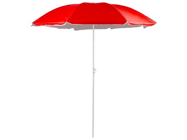 Зонт пляжный в чехле с серебряным напылением Stenson Ромашка D 1,6 м Красный (SK000208)