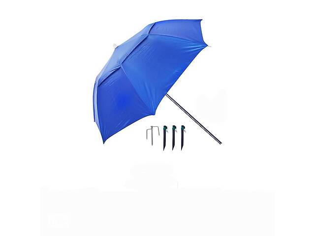 Зонт пляжный в чехле с треногой колышками Stenson D 1,45 м Синий (SK000207)
