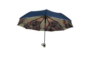 Зонт полуавтомат с двойной тканью Bellissimo Темно-синий (18301-5)
