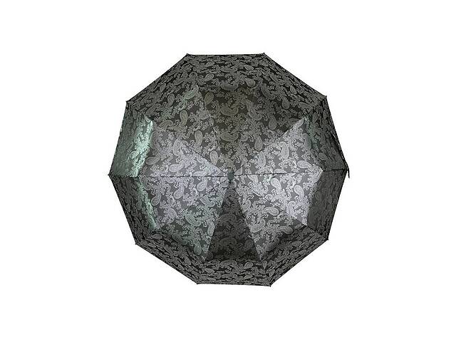 Зонт полуавтомат женский Bellissimo M524 жаккардовый на 9 спиц Серый