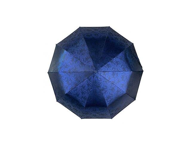 Зонт полуавтомат женский Bellissimo M524 жаккардовый на 9 спиц Синий