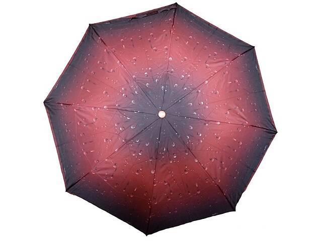 Зонт полуавтомат женский Toprain 2056 Капли на 8 спиц 100 см Бордовый