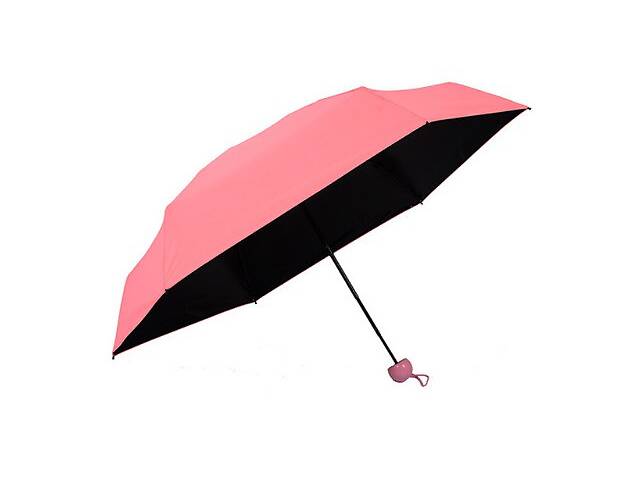 Зонт складной SUNROZ Pill Box Umbrella с футляром Розовый (SUN1295)