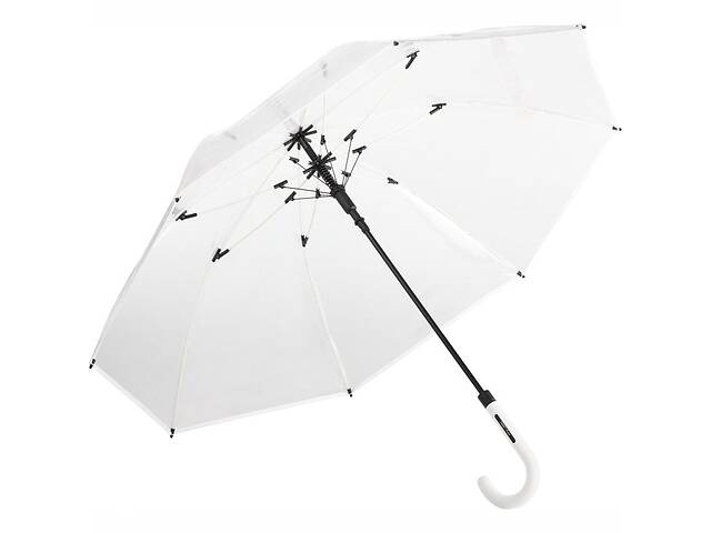 Зонт-трость Fare 7112 с прозрачным куполом Белый (1106)