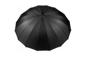 Зонт-трость мужской полуавтомат Frei Regen FABJ2808 16 спиц Черный
