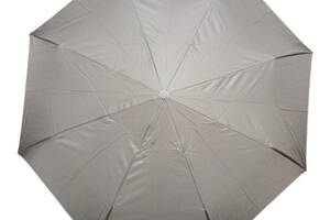 Зонт женский полуавтомат Eso Fecske SW3620 8 спиц 3 сложения Серый с бежевой каймой