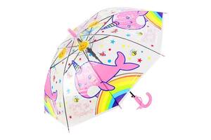 Зонтик детский MK 3612-1 трость (Нарвал)