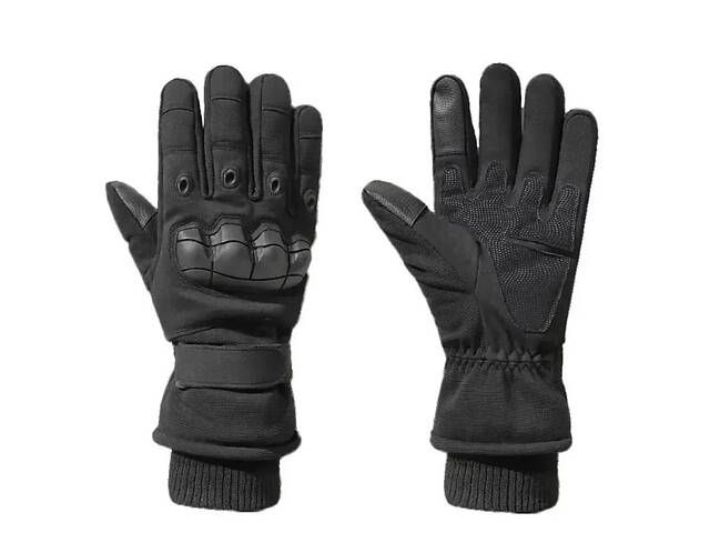 Зимние перчатки на флисе черные Solve 30202 ХL