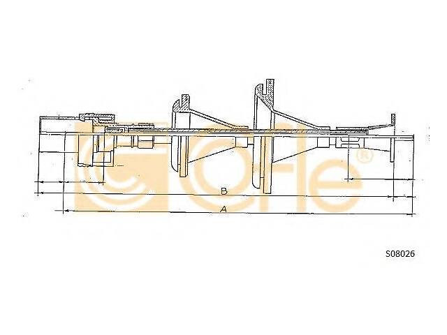 COFLE S08026 Трос спідометра Ford Sierra 1,6-1,8 -02/93