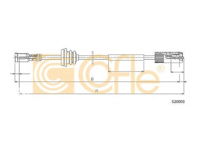 COFLE S20003 Трос спідометра Opel Astra F/Vectra A 1.4-2.0 88-95