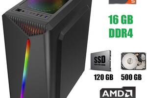 Игровой ПК 1st Player Rainbow Tower / AMD Ryzen 5 2600 (6(12) ядер по 3.4 - 3.9 GHz) / 16 GB DDR4 / 120 GB SSD+500 GB...
