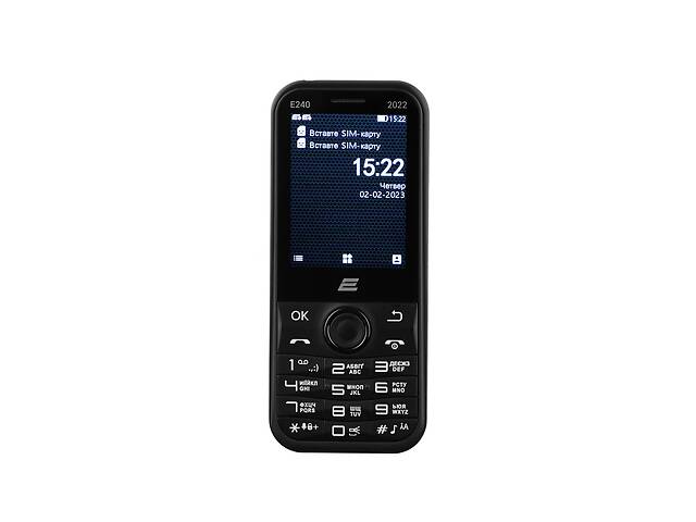 2E Мобільний телефон E240 2022 Dual SIM Black