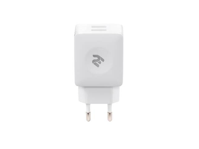 2E Сетевое ЗУ USB Wall Charger Dual DC5В/4.2А, белый