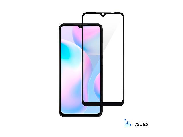 2E Защитное стекло Basic для Xiaomi Redmi 9A, 2.5D FCFG, black border