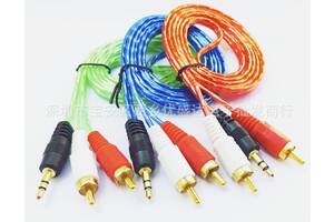 3,5mm-2 RCA 1,5 метр в силиконе (в упаковке)