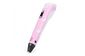 3D ручка c LCD дисплеем 3DPen Hot Draw 3 Pink+Досточка+Ножницы+Комплект эко пластика для рисования 109 метров
