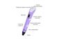 3D ручка c LCD дисплеем 3DPen Hot Draw 3 Violet+Досточка+Ножницы+Комплект эко пластика для рисования 109 метров