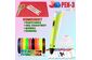 3D ручка c LCD дисплеем 3DPen Hot Draw 3 Yellow Комплект эко пластика для рисования 49 метров