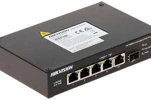 4-портовый неуправляемый POE коммутатор Hikvision DS-3T0306HP-E/HS