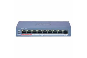 8 портовый POE коммутатор Hikvision DS-3E0109P-E/M(B)