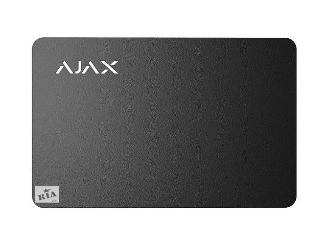 Ajax Безконтактна карта Pass чорна, 10шт