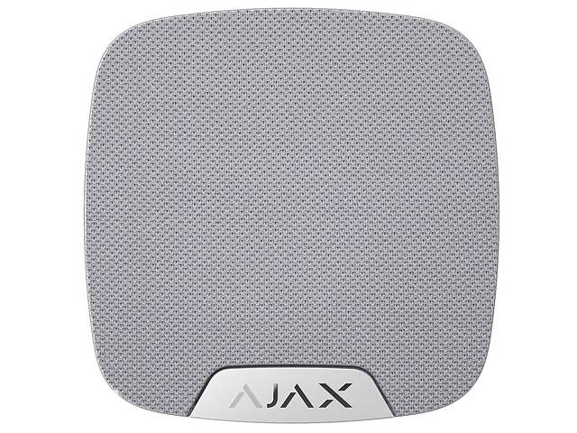 Ajax Бездротова кімнатна сирена HomeSiren, Jeweller, 105 дБ, 3V CR123A, біла