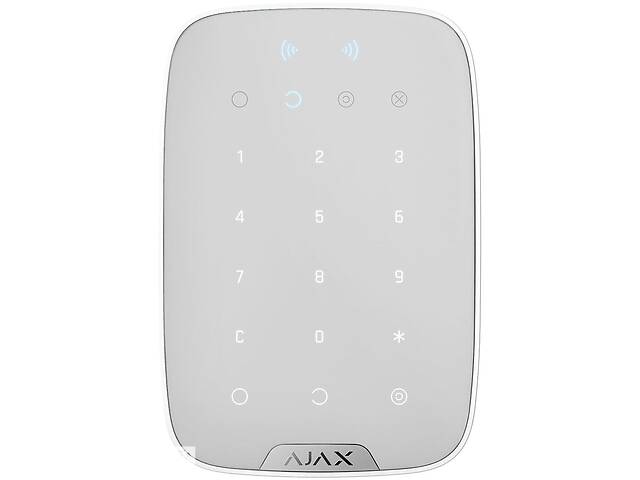 Ajax Бездротова клавіатура сенсорна KeyPad Plus біла