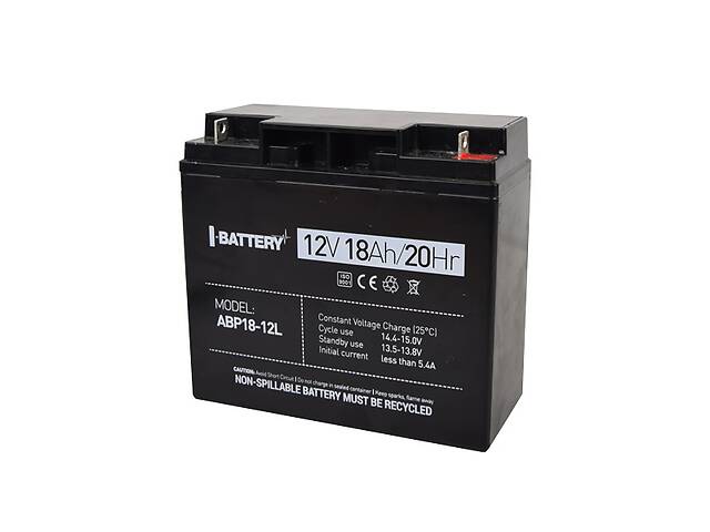 Аккумулятор 12В 18 Ач для ИБП I-Battery ABP18-12L