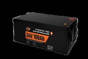 Аккумулятор LogicPower LP LiFePO4 для ИБП 24V (25,6V) - 100 Ah (2560Wh) (Smart BMS 100А) с BT пластик